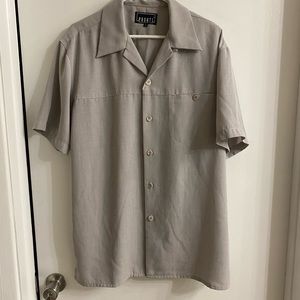 Pronti men’s grey short sleeve button down size large